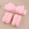Amazon estilo coreano high-end face wash hair band à prova d'água pulseira terno arco simples cabelo banda pulso três peças