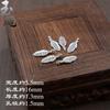 Colgante Xizang Yinfu Ping An Colgante Hoja Perla de Agujero Grande Forma de Giro Accesorios de Buena Suerte El Mejor Amigo de Pareja Material DIY