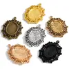 Accesorios para Joyería DIY 35*25mm Diámetro Interior Gema del Tiempo Aleación Base Ovalada Colgante para Collar C83