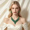 Zi Yu Europeu e Americano Transfronteiriço Tribunal Retrô Conjunto de Joias de Cristal com Colar e Brincos Banquete de Casamento Acessórios de Moda de Alta Qualidade