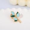 Pin de Pareja de Trébol de Cuatro Hojas Verde Hoja Estudiante Hombres y Mujeres Broche Pequeño Lindo Insignia Creativa Decoración Accesorios para Bolsa