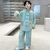 Traje Chinês Infantil Estilo Tang, Novo Modelo Primavera e Outono 2026, Conjunto Tradicional de Duas Peças Tang para Meninos Mais Velhos, Fantasia de Performance, Moderno