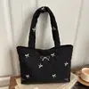 Bolsa de Ombro Estilo Coreano Estilo Ins Modelo Novo 2026 com Laço, Grande Capacidade, Bolsa Tote Feminina de Alto Valor, Fashion