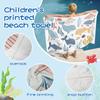 [Modelo de Colaboración para Piscina] Poncho de Microfibra con Broche del Fabricante Original, Toalla de Playa y Toalla de Baño Anticaída para Niños
