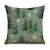 Juego de Fundas de Almohada Navideñas Transfronterizas, Cojín de Sofá Impreso en Poliéster con Árbol de Navidad, Combinación de Cojines para Sala de Estar del Hogar, Cojines Decorativos al por Mayor