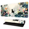Mouse Pad Gato Ampliado Meninas Desenho Animado Fofo Escritório Pequeno Fresco Mouse Pad de Computador