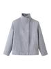 Popular Zr Ropa de Mujer Transfronteriza Aliexpress Exportación Ropa de Mujer al por Mayor Otoño Cuello Alto Doble Botonadura Chaqueta Corta de Lana