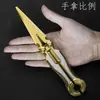 Modelo de Merchandising do Valorant: Frenesi Roxo Dourado 16cm Faca Borboleta Contrato Intrépido, Modelo de Metal Faca Pequena Punição Divina