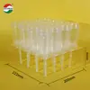 Soporte de exhibición transparente acrílico para tubos push de sushi, soporte cuadrado de 16 agujeros para pastelitos de paleta push pop para exhibición en tienda