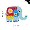 Parche Bordado de Elefante de Dibujos Animados con Logo de Computadora Yuanda Parche Bordado Parche de Bordado Accesorios para Ropa Zapatos y Sombreros DIY Accesorios Parche de Tela