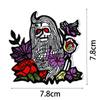 Pegatinas de tela adhesivas termofusibles para Halloween, accesorios bordados con diseño de calabaza y murciélago, especiales para decoración de equipaje, disponibles en lotes.