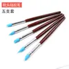 Arcilla suave silicona pluma arcilla tallado Arcilla Arcilla herramienta plástica 5 Piezas traje pluma de goma pluma para uñas fábrica venta al por mayor