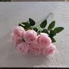 7 Rosas Concubina Imperial Estilo Coreano Ramo de Rosas Pequeño con Mango 7 Rosas Philips Flor de Simulación Hogar Boda Ramo de Rosas
