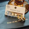 Pendientes de Acero Inoxidable de Moda Diaria Versátiles Estilo Europeo y Americano Más Vendidos Transfronterizos Joyería de Acero Inoxidable Pequeña Lujo Nicho Personalidad