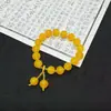 Pulseira de ágata sintética de alta qualidade, pulseira de contas redondas, produto promocional para atrair clientes em atrações turísticas e lojas online, joias da fábrica de Yiwu