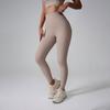 Calças Esportivas Novas Transfronteiriças Nude Calças de Fitness Bumbum de Pêssego Cintura Alta Bolso Calças de Yoga para Mulheres