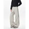 Estilo Novo de Verão Calças Masculinas Casuais Largas com Cintura Elástica de Perna Reta Moda Tendência Streetwear Cool Calças Longas