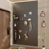 Estantería de Tablero Perforado para Uso Doméstico, Estantería Multifuncional de Exhibición y Almacenamiento para Detrás de la Puerta de Entrada, Organizador de Almacenamiento y Colocación de Ropa Montado en la Pared