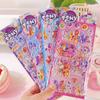 Adesivo de bolha de esponja 3D Pony Polly Roxo Yue Soft Cartoon Adesivo de bolha Adesivo de prêmio Adesivo decorativo Conta de mão