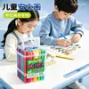 Cubo de marcadores acrílicos de punta gruesa para arte y pintura infantil, colores apilables, papel que no traspasa, para estudiantes, bolígrafos de colores lavables