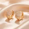 Xuping Brazaletes Rusos Transfronterizos para Oreja, Aros Color Oro de 18K con Incrustaciones de Diamantes, Joyería de Lujo Ligero de Alta Gama al por Mayor para Mujeres