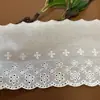 Al por mayor 12cm Adorno de Encaje Hueco Bordado de Seda de Leche Ropa Infantil Encaje de Algodón Accesorios para Ropa Dobladillo de Falda Hecho a Mano DIY