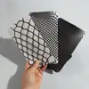 Medias de Red para Mujer, con Borde de Encaje, Calcetines Antideslizantes de Silicona Hasta la Rodilla, Ultra Delgadas Antideslizantes, Malla Grande, Mediana y Pequeña, Medias Negras
