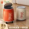 Cubo de Basura con Ruedas para Bolsas de Adsorción de Latas de Coca-Cola, Cubo Doméstico Extraíble Tipo Prensa para Papelera de Habitación, Sala de Estar con Tapa