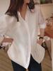 Además Selecciona Cuidadosamente Camisas Clásicas de Popelina de Algodón Liso con Camisas Versátiles de Manga Larga para Mujer para Usar Holgadas Ropa Formal