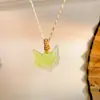 "Cara de Zorro Niebla Verde" Nuevo Collar Colgante Tejido de Zorro Estilo Chino 2025 Nuevo Diseño Estilo Nacional Collar
