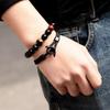 Pulsera para hombre de ancla de aleación europea y americana de suministro caliente transfronterizo chino, cuerda de poliéster, estilo marino, pulsera de color cosido