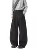 Pantalones Machete Plisados Estilo Americano para Hombre Marca de Moda Ins Pantalones de Pierna Ancha de Gama Alta con Pantalones Casuales Rectos Sueltos Retro