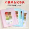 Carpeta A3 Color Caramelo Pez Dorado Carpeta para Exámenes de Estudiante Inserto Multicapa Carpeta Transparente para Exámenes Álbum Carpeta de Álbum
