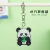 Chaveiro Criativo de Panda Fofo Desenho Animado Pingente de Decoração para Mochila de Estudante Acessório de Acrílico Presente