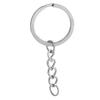 Llavero colgante de acero inoxidable 304 chapado en oro de 18 quilates, anillo individual, accesorios de joyería DIY, material para colgante, llavero.