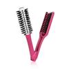 Peine de seda Loto para peluquería, peine para peinar el cabello liso con clip en V, peine con hebilla interior y férula para alisar el cabello rizado.