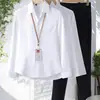 Verão 2024 Roupa de Trabalho Fina Roupa de Trabalho de Hotel Conjunto Vestido Camisa Branca Profissional Gola V Camisa Preta Manga Curta Feminina
