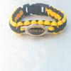 Pulsera de Cuerda para Paraguas de 32 Equipos de la NFL Pulsera de la Liga de Fútbol Americano Pulsera con Logo de la NFL Pulsera de Piedra de Tiempo Vintage