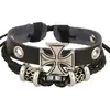 Pulsera Decorativa de Aleación con Cruz de Venta Caliente Transfronteriza Estilo Retro Trenzada Versátil para Hombres y Mujeres