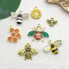 1 Pieza de Accesorio de Joyería de Abeja con Goteo de Aceite Estilo Coreano, Accesorio para el Cabello Hecho a Mano DIY, Pulsera, Material para Collar, Accesorio de Aleación