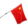 Bandera Nacional con Mástil, Bandera Roja con Mástil, Bandera Nacional de Cinco Estrellas Fiesta con Mástil, Telescópica de Acero Inoxidable de Mano Liga Juvenil, Zhongli Dezhu