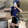 Fan Lei Lingerie Sexy Policial Quente Vazado Tentação Uniforme Paixão Role Playing Roupa de Boate 918