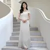Vestido de Noche Blanco de un Hombro, Vestido de Registro, Banquete, Elegante de Alta Gama, Vestido Largo que se Puede Usar en Tiempos Ordinarios, Reunión Anual