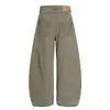 G6890 High Street Americana Retro Neutro High-End Design Desconstruído Calça Casual Solta de Trabalho Scimitar Masculina