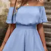 Ropa de Mujer Transfronteriza Europea y Americana 2026 Verano Nuevo Estilo Mono sin Hombros