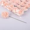 Atacado de Fabricante Cabeça de Rosa Simulada de 8cm com Haste Pe Porta Flor Cabeça de Flor de Espuma Casamento Caixa de Açúcar Acessórios Buquê de Mão