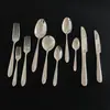 Faca, Garfo e Colher de Aço Inoxidável para Cozinha Ocidental de Hotel, Faca de Bife, Garfo e Colher com Cabo Pontiagudo, Colher e Garfo para Sobremesa e Bolo, Colher de Café, Garfo de Frutas
