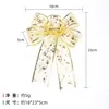 Laço de tule de Natal feito à mão DIY Laço de tule com pérolas Laço de floco de neve colorido direto do fabricante