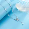 Moda Súper Hada Collar de Perlas Versátil para Mujer Cadena para Clavícula de Mariposa Elegante de Gama Alta Lujo Ligero Cadena para el Cuello Estilo Frío