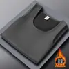 Envío Rápido Chal Cálido para Hombre en Invierno, Forro de Felpa, Grueso, Tallas Grandes, Chaleco sin Mangas, Prenda Base